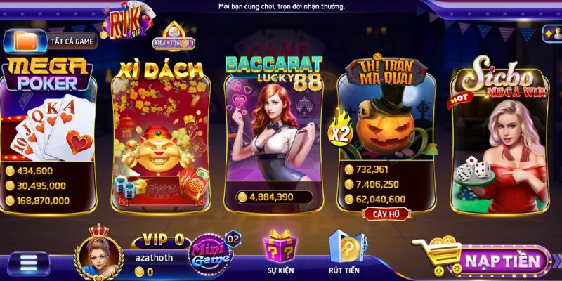 Thế giới game bài đổi thưởng casino ấn tượng tại Rikvip